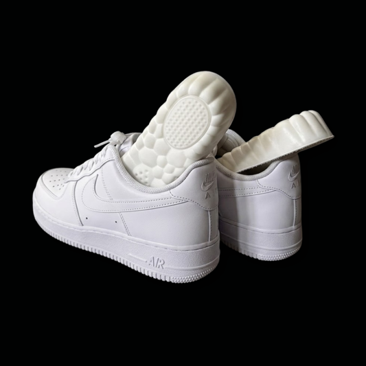 White sneakers with CloudSole height insole for men