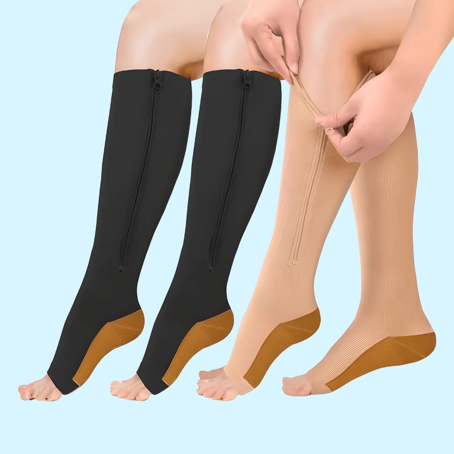 Zip Compression Socks - CloudSole