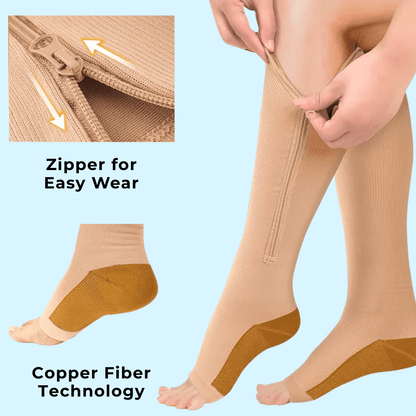 Zip Compression Socks - CloudSole